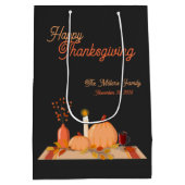 Aangepaste Prettig Thanksgiving Medium Cadeauzakje (Achterkant)