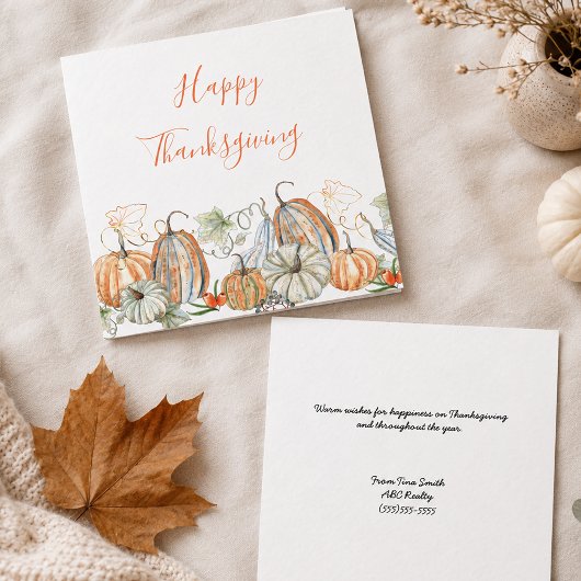 Aangepaste Prettig Thanksgiving Notitiekaartje