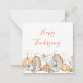 Aangepaste Prettig Thanksgiving Notitiekaartje (Voorkant)