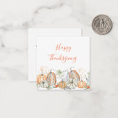 Aangepaste Prettig Thanksgiving Notitiekaartje (Voorkant / Achterkant in situ)