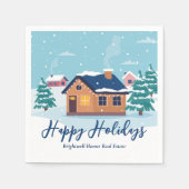 Aangepaste Prettige feestdagen Estate Company Part Servet (Voorkant)