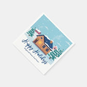 Aangepaste Prettige feestdagen Estate Company Part Servet (Hoek)