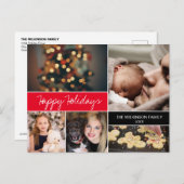 Aangepaste Prettige feestdagen foto's Rode Kerstmi (Voorkant / Achterkant)