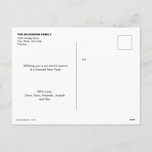 Aangepaste Prettige feestdagen foto's Rode Kerstmi (Achterkant)