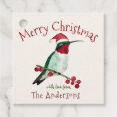 Aangepaste Prettige feestdagen voor kerststaarten Bedankjes Labels (Voorkant)