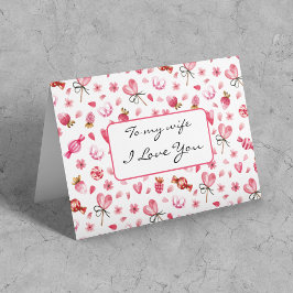 Aangepaste prettige Valentijnsdag aan mijn vrouw w Kaart