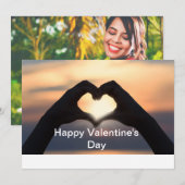 Aangepaste prettige Valentijnsdag foto Feestdagenkaart (Voorkant / Achterkant)