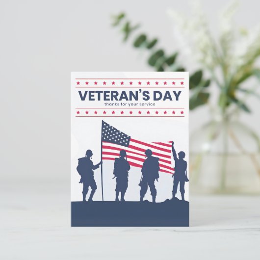 Aangepaste Prettige Veteranendag! Dank U Kaarten 2 (Staand voorkant)