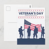 Aangepaste Prettige Veteranendag! Dank U Kaarten 2 (Voorkant / Achterkant)