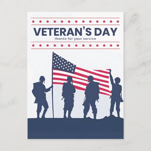 Aangepaste Prettige Veteranendag! Dank U Kaarten 2 (Voorkant)