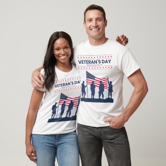 Aangepaste Prettige Veteranendag! Dank U Kaarten 2 T-shirt (Unisex)