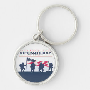Aangepaste Prettige Veteranendag! Dankkaarten 2025 Sleutelhanger
