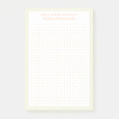 Aangepaste Pretty Green Dot Grid Huwelijks Planner Post-it® Notes (Voorkant)
