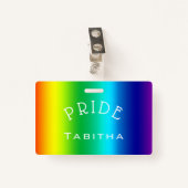 Aangepaste PRIDE Rainbow Multicolor persoonlijke b Badge (Voorkant met clip)
