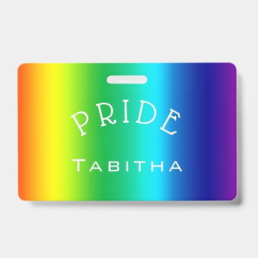 Aangepaste PRIDE Regenboog Kleurrijke Gepersonalis Badge (Voorzijde)