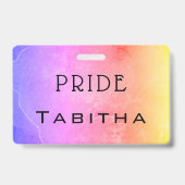 Aangepaste PRIDE Regenboog Kleurrijke Gepersonalis Badge (Achterkant)