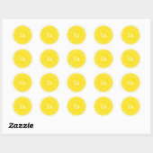 Aangepaste prijs voor Bright Neon Yellow Verkooppr Ronde Sticker (Vel)