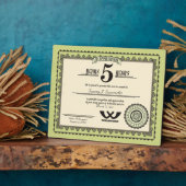 Aangepaste prijs voor vijf jaar arbeidsbemiddeling fotoplaat (Zijkant)