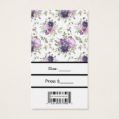 Aangepaste Prijsbloemen Labels met streepjescode Visitekaartje (Achterkant)