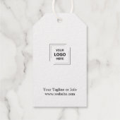 Aangepaste Prijskaart Moderne Logo Hangstijl Cadeaulabels (Achterkant)