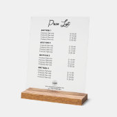 Aangepaste prijslijst of serviceprijzen Modern Acryl Bord (Hoek)