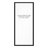 Aangepaste prijslijst Services Zwart-wit Logo Reclamekaart (Achterkant)