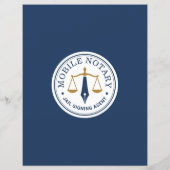 Aangepaste prijslijst voor mobiele notarissen Navy (Achterkant)