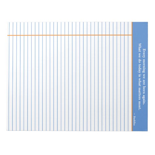Aangepaste prijsopgave, blauw en Oranje Notitieblok (Voorkant)