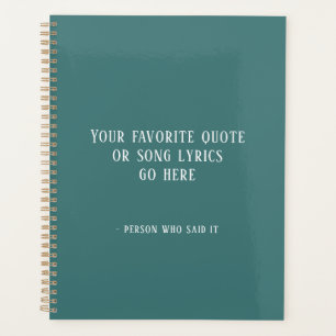 Aangepaste prijsopgave, blauwgroen planner