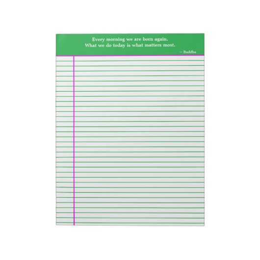 Aangepaste prijsopgave, groen en roze notitieblok (Linkerzijde)