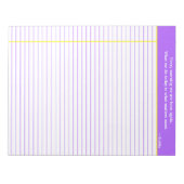 Aangepaste prijsopgave, Paars en geel Notitieblok (Voorkant)