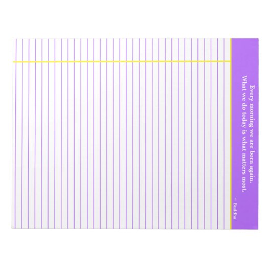 Aangepaste prijsopgave, Paars en geel Notitieblok (Voorkant)