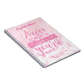 Aangepaste prijsopgave roze notitieboek (Rechterzijde)