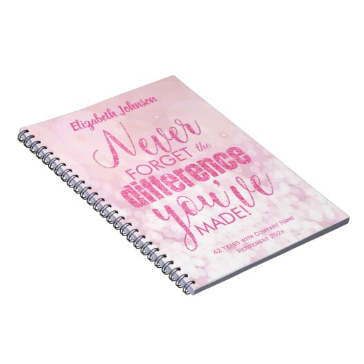 Aangepaste prijsopgave roze notitieboek (Rechterzijde)