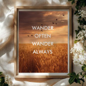 Aangepaste prijsopgave Sunset Field Quote Poster