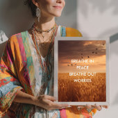 Aangepaste prijsopgave Sunset Field Quote Poster