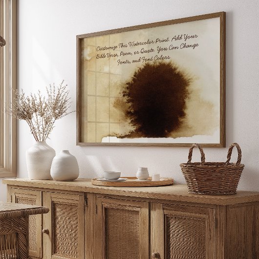 Aangepaste prijsopgave Uw eigen woorden uploaden W Poster