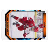 Aangepaste Prime Oranje & Navy IJshockey Fotomagne Magneet (Horizontaal)