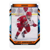 Aangepaste Prime Oranje & Navy IJshockey Fotomagne Magneet (Verticaal)