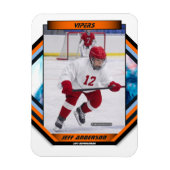 Aangepaste Prime Oranje & Navy IJshockey Fotomagne Magneet (Verticaal)