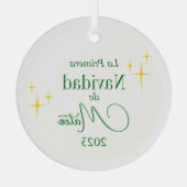 Aangepaste Primera Navidad Ornament (Achterkant)