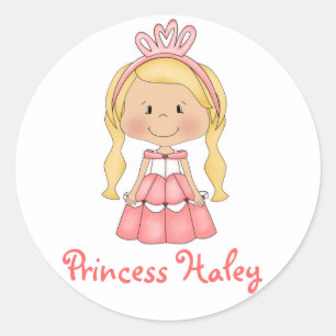 Aangepaste princess lollipoplabels ronde sticker