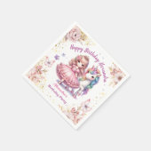 Aangepaste Prinses Eenhoorn Verjaardagsfeest Servet (Hoek)