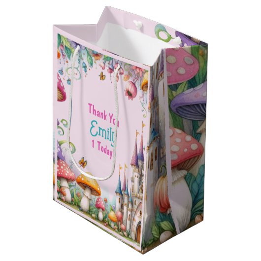 Aangepaste Prinses Fee Meisje Verjaardag Fairycore Medium Cadeauzakje (Voorkant Gekanteld)