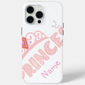 Aangepaste Prinses Naam iPhone Case – Pink Crown D (Achterkant)