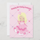 Aangepaste prinses  roze bruidskeerdag kaart (Voorkant)