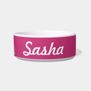 Aangepaste prinses Roze/White Food Dish Voerbakje