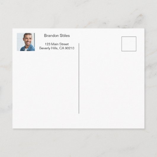 Aangepaste Print Briefkaarten voor Acteurs (Achterkant)