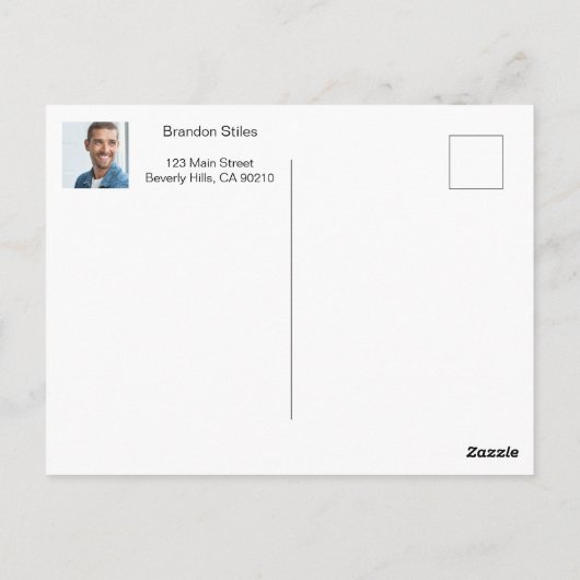 Aangepaste Print Briefkaarten voor Acteurs (Achterkant)