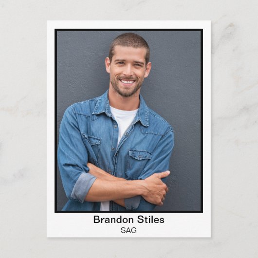Aangepaste Print Briefkaarten voor Acteurs (Voorkant)